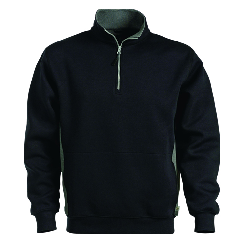 Fristads sweater 1/2 rits 1705 zwart