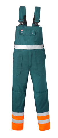 Havep am. overall 2414 flessengroen-oranje (high visibility)