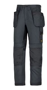 Snickers werkbroek 6201 steel grey-black (met holstepockets)