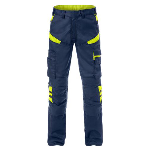 Fristads werkbroek 2555 marineblauw-geel