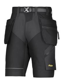 Snickers korte broek 6904 black (met holsterpockets)