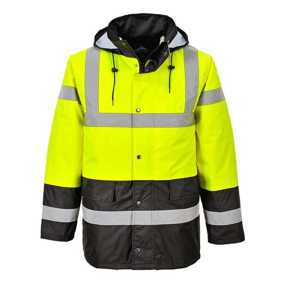 Portwest parka S466 geel-zwart