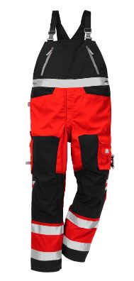 Fristads am. overall 1015 rood-zwart (high visibility)