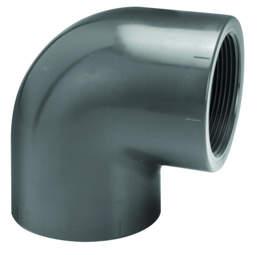 PVC Knie 90° lijm x binnendraad