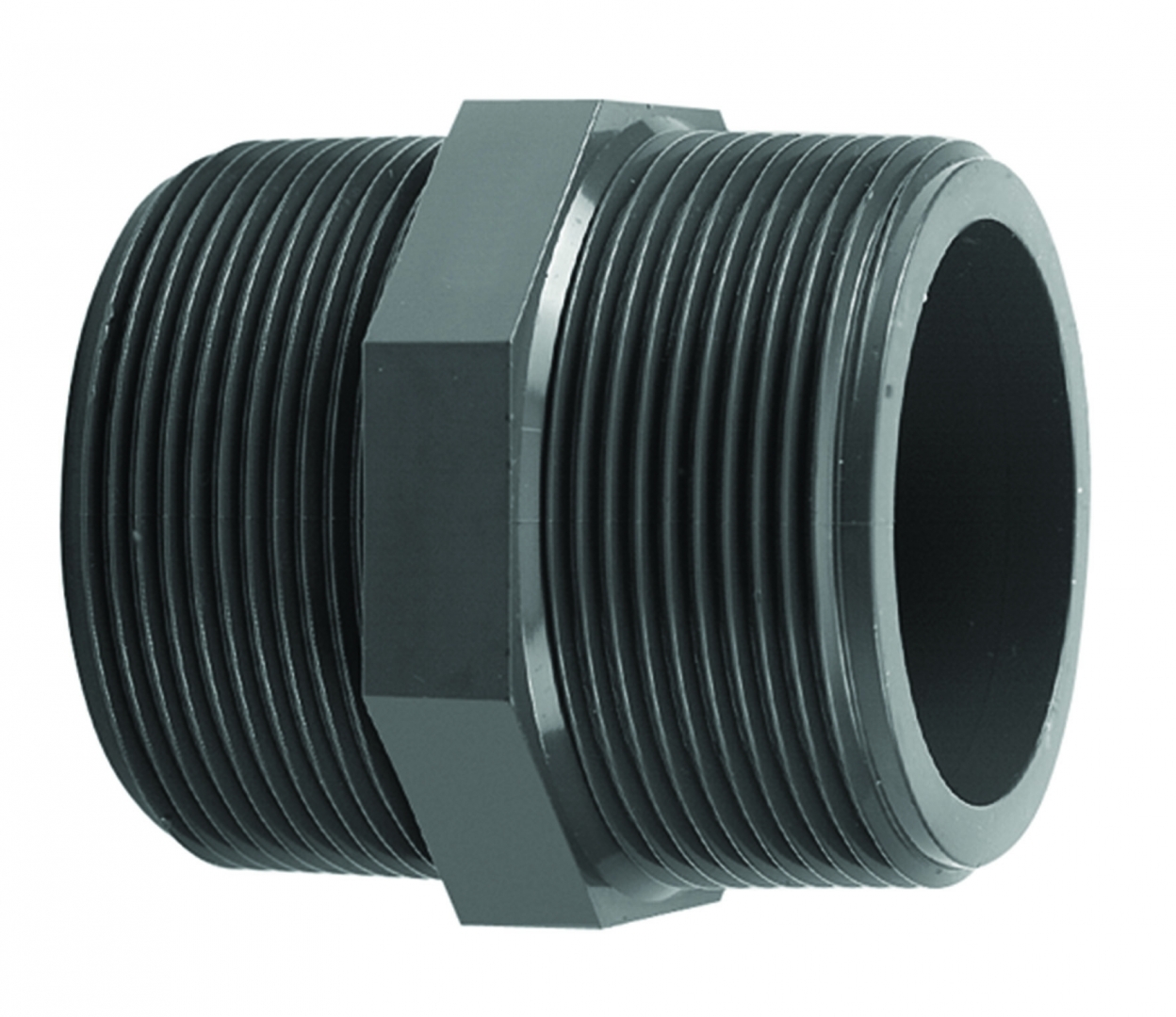 PVC Nippel 2x buitendraad 
