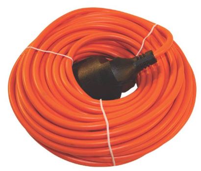 Verlengkabel oranje 2x1 20mtr.