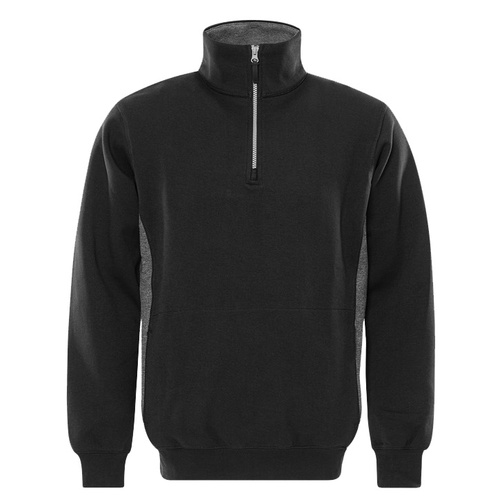 Fristads sweater ½ rits 1705 zwart