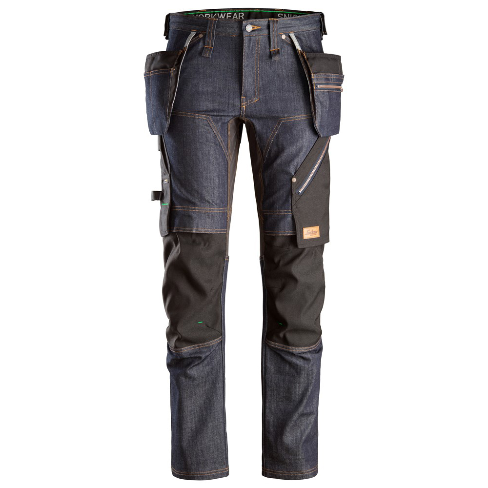 Snickers werkbroek 6955 denim-black (met holsterpockets)