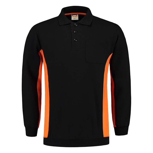Tricorp polosweater bicolor 302001 black-orange