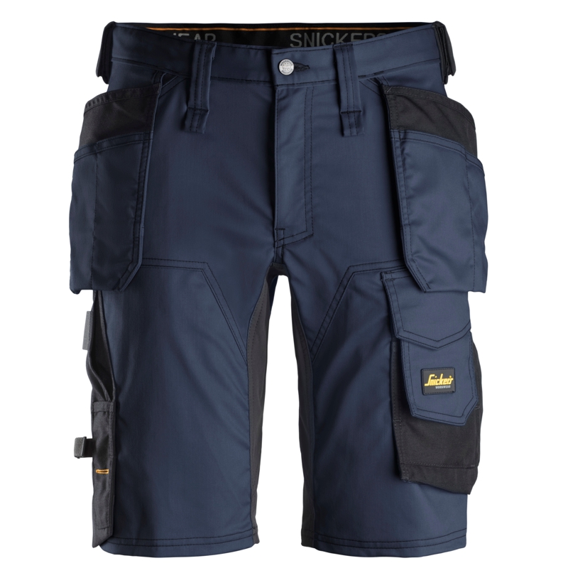Snickers korte broek 6141 navy-black (met holsterpockets)