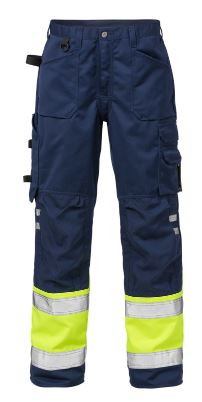 Fristads werkbroek 2032 geel-blauw high visibility