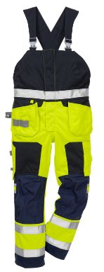 Fristads am. overall 1075 geel-blauw high visibility (vlamvertragend)