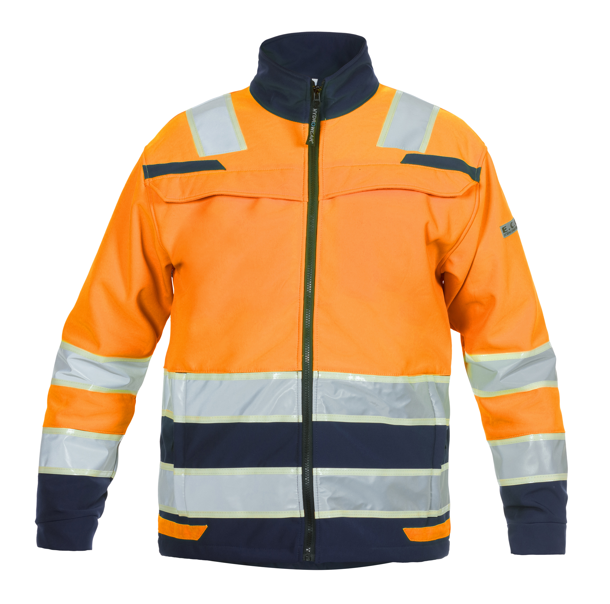 Hydrowear softshelljas Ingen orange-navy (high visibility)