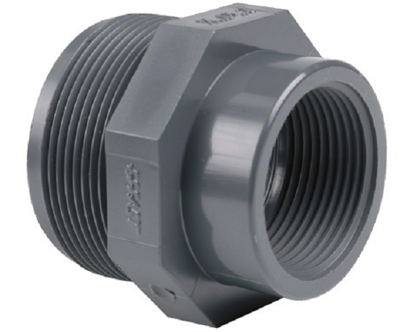 PVC Nippel buitenxbinnendraad 