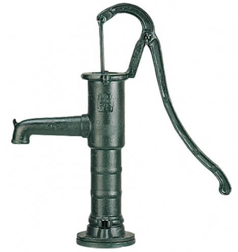 Handpomp met rondflens