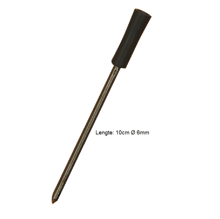 Naald 6mmx10cm RVS tbv pipet