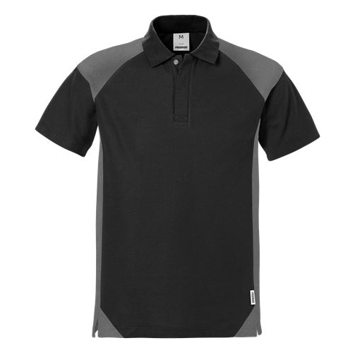 Fristads poloshirt 7047 zwart-grijs