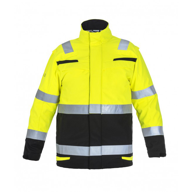 Hydrowear softshelljas Menorca yellow-black