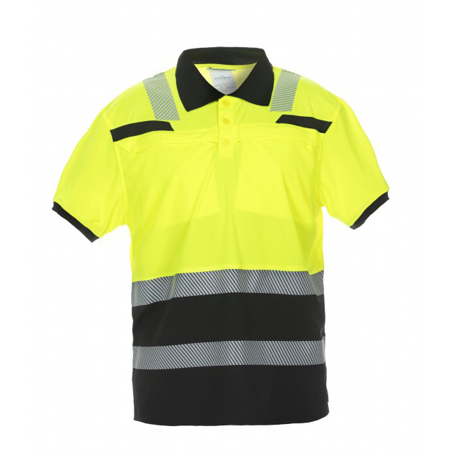 Hydrowear poloshirt Thorne yellow-black (high visibilty)