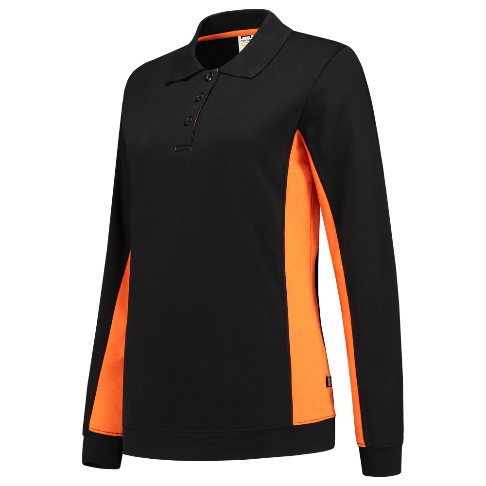 Tricorp polosweater bicolor 302002 black-orange (dames)