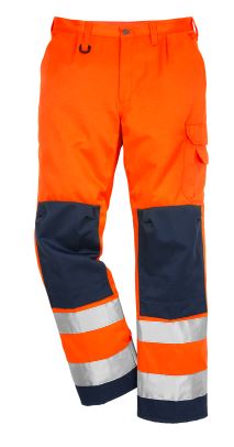 Fristads werkbroek 2001 oranje-blauw (high visibility)