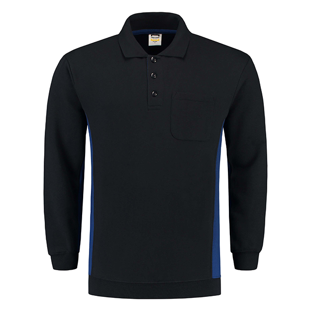 Tricorp polosweater bicolor 302001 navy-royalblue