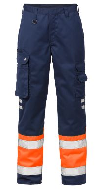 Fristads werkbroek 213 oranje-blauw high visibility