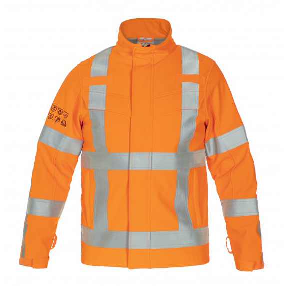 Hydrowear softshelljas Menorca orange RWS