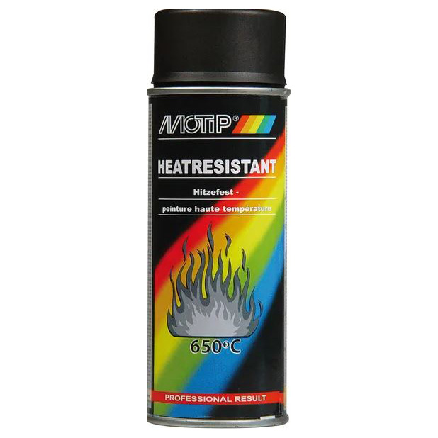 Spuitbus uitlaatlak zwart 800 °C