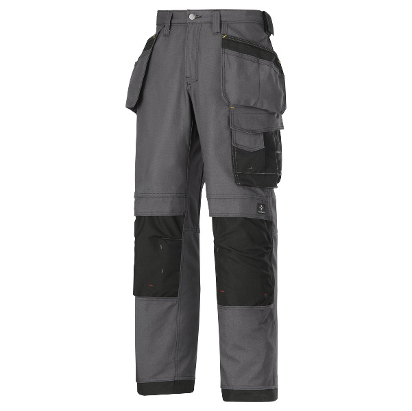 Snickers werkbroek 3214 steel grey-black (met holsterpockets)