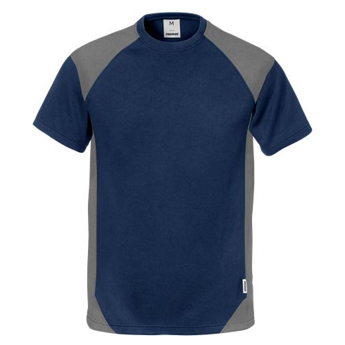 Fristads t-shirt 7046 marineblauw-grijs