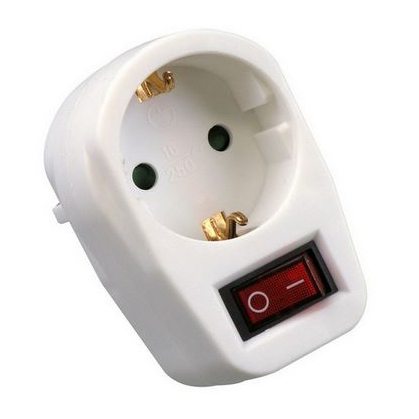 Stekker doorvoer enkel + sch.