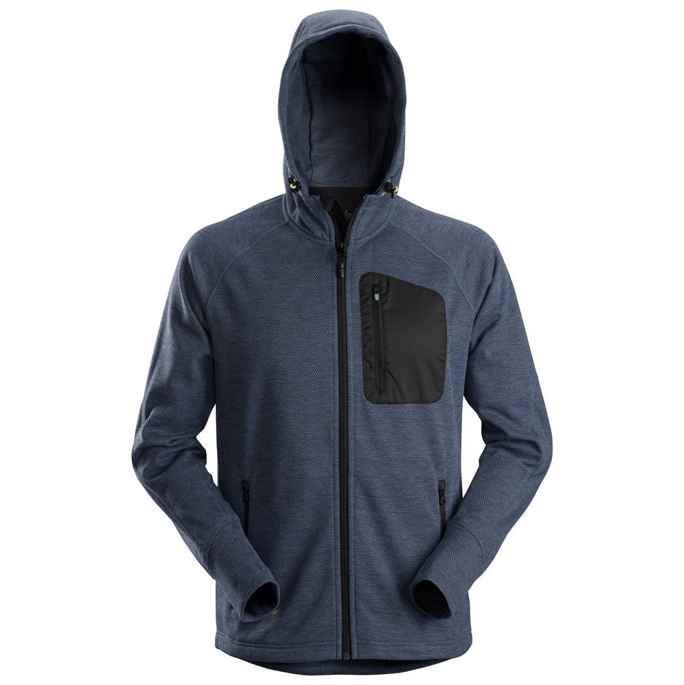 Snickers fleece hoodie 8041 navy (met rits)