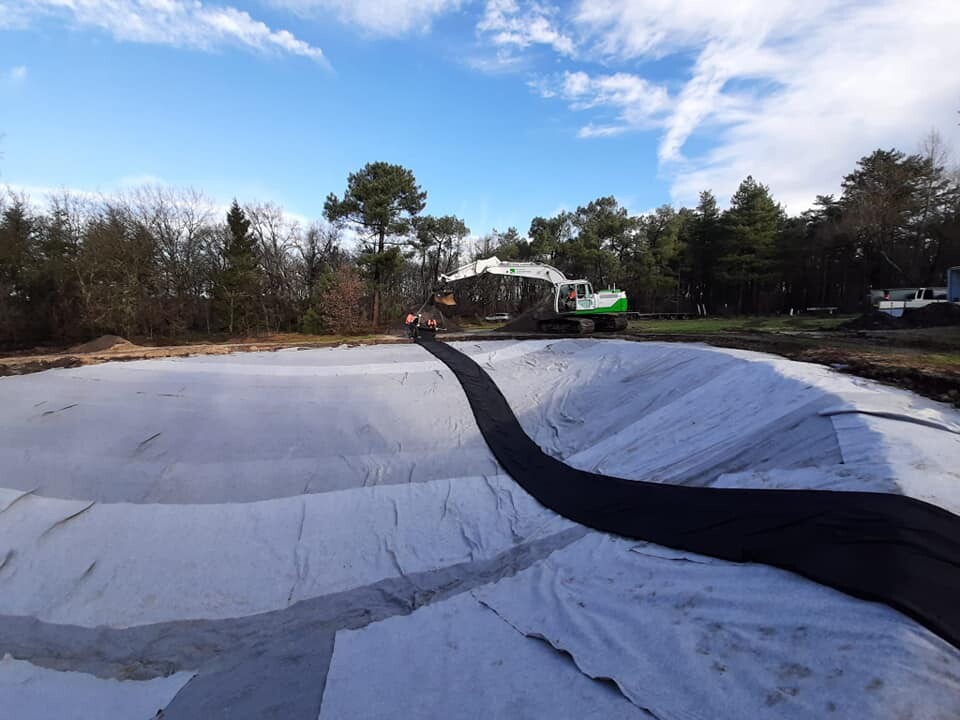 Levering EPDM vijverfolie en beschermdoek