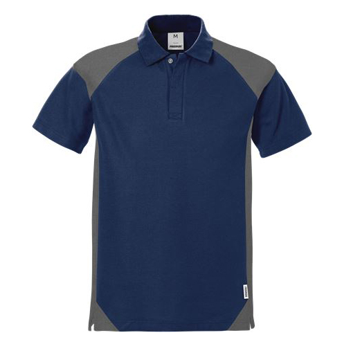 Fristads poloshirt 7047 marineblauw-grijs