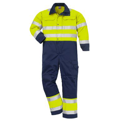 Fristads overall 8601 geel-blauw (high visibility)