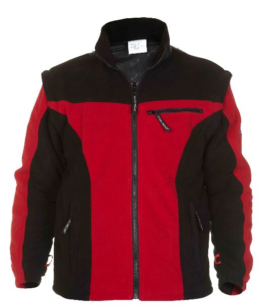 Hydrowear fleecevest Keulen zwart-rood