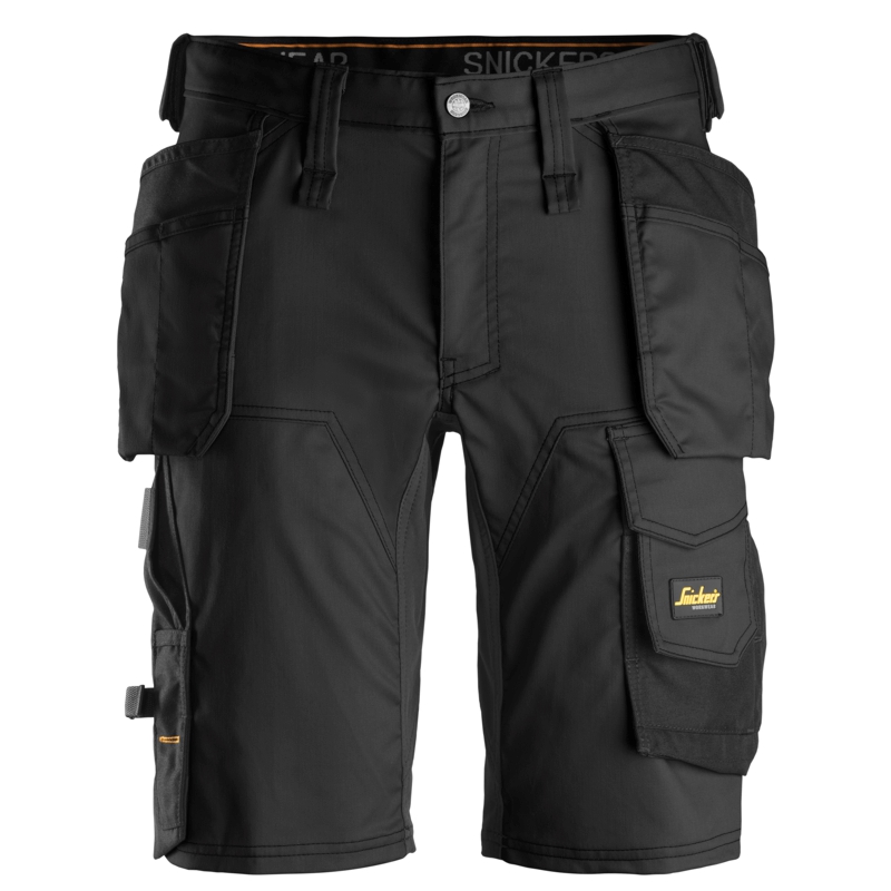 Snickers korte broek 6141 black (met holsterpockets)