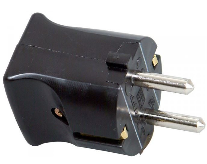 Stekker zwart randaarde 1702