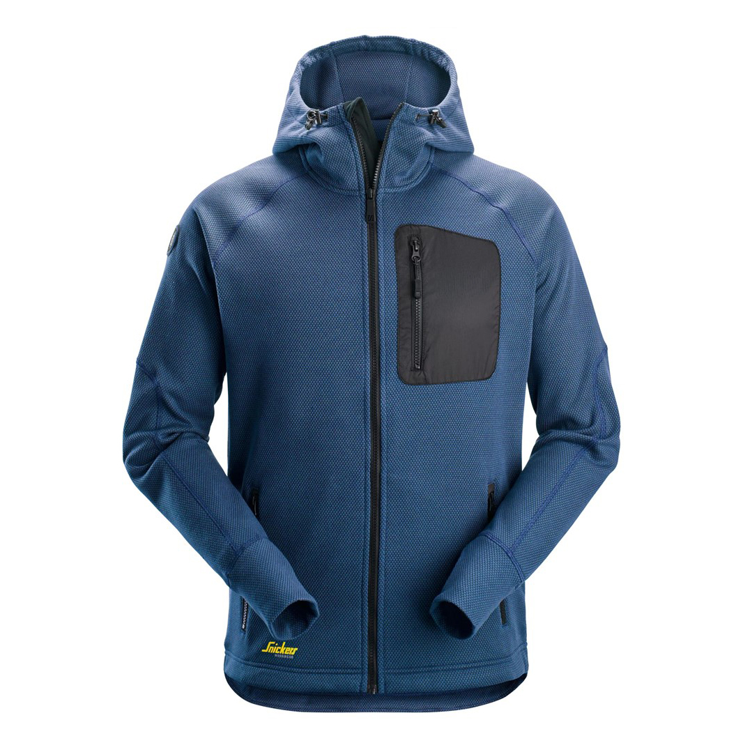 Snickers fleece hoodie 8041 blue (met rits)
