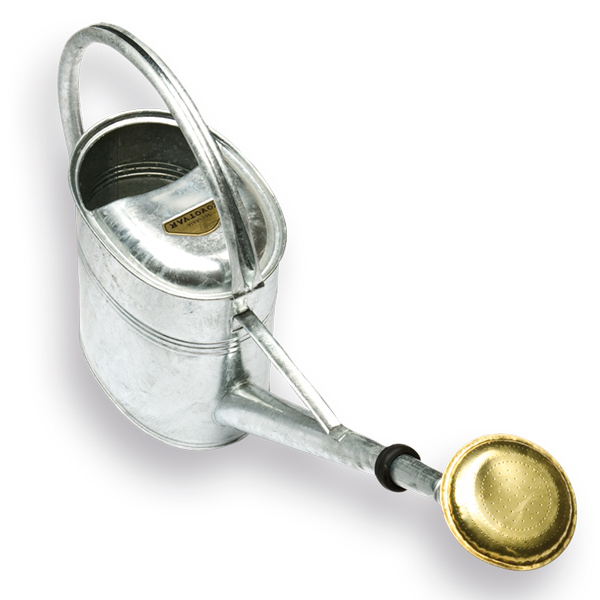 Gieter 8 liter met messing broes