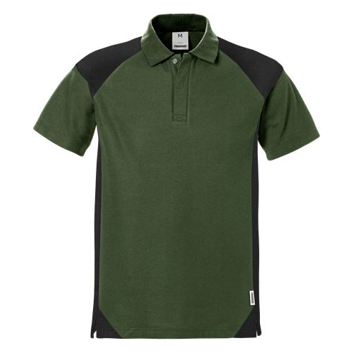 Fristads poloshirt 7047 legergroen-zwart