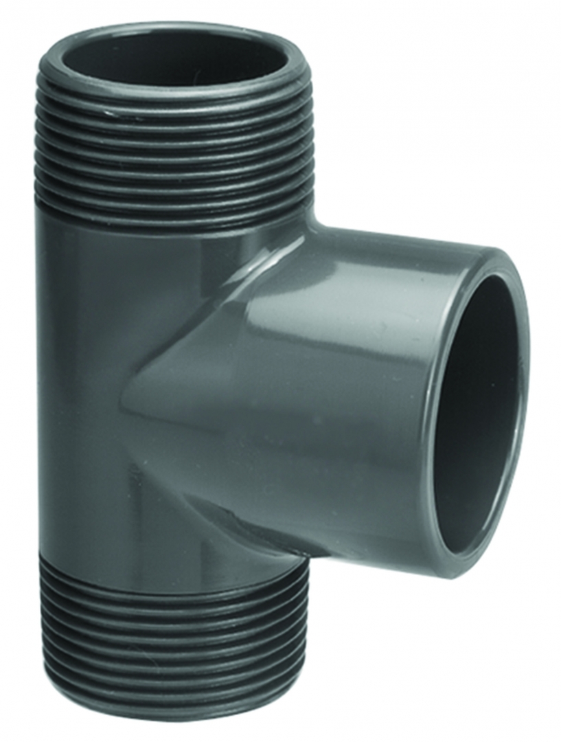 PVC T-stuk buitendraad 