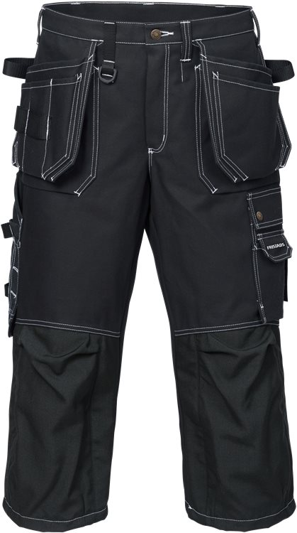 Fristads 3/4 broek 283 zwart (met holsterpockets)