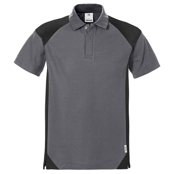Fristads poloshirt 7047 grijs-zwart