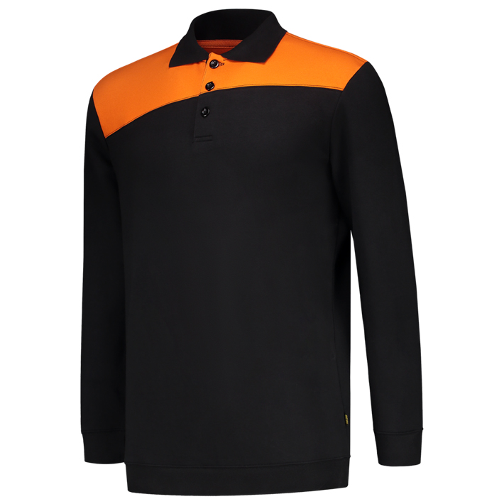 Tricorp polosweater bicolor 302004 black-orange