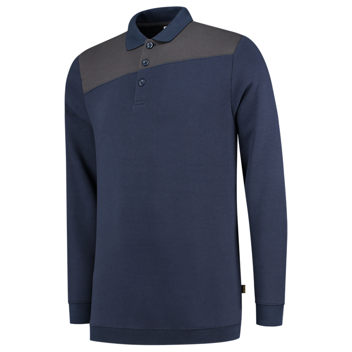Tricrop polosweater bicolor 302004 ink-darkgrey