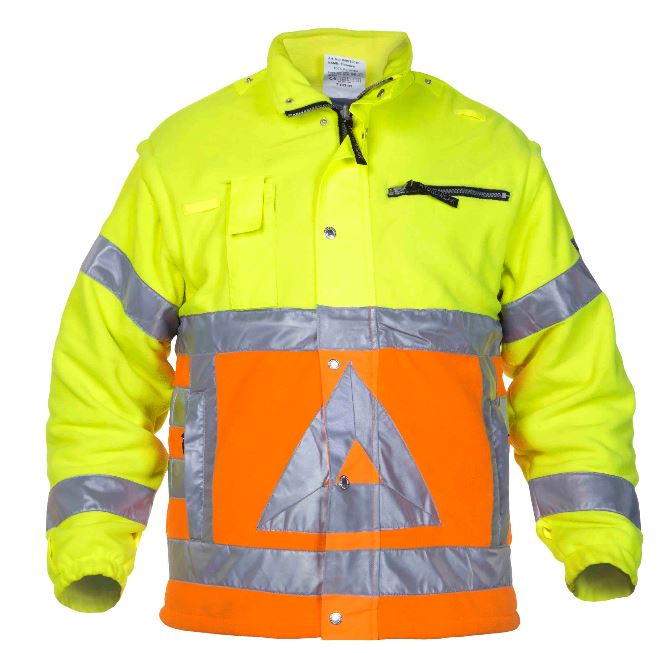 Hydrowear fleecejas Florence geel-oranje (verkeersregelaar)