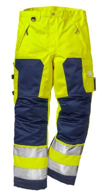 Fristads werkbroek 2034 geel-blauw high visibility (gevoerd)