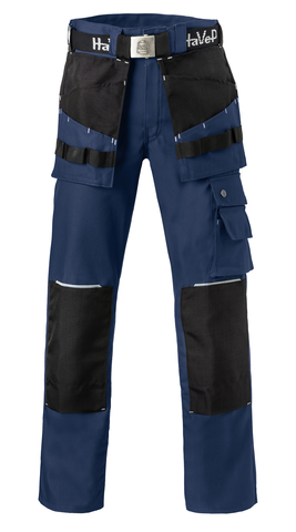 Havep werkbroek 8730 blauw-zwart (met holsterpockets)